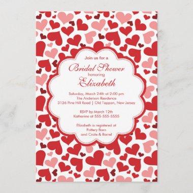 Love Heart Spring Bridal Shower Invitations