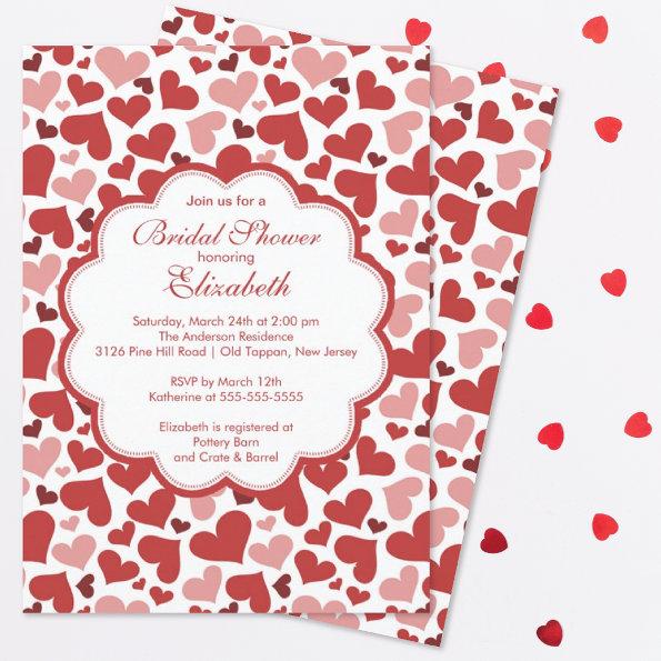 Love Heart Spring Bridal Shower Invitations