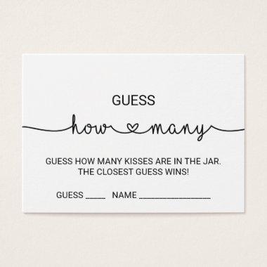Love Hearts Guess How Many Kisses Game Invitations