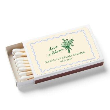 Love in Bloom Blue Green  Welcome Matchboxes