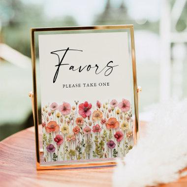 Love In Bloom Bridal Shower Favors Sign