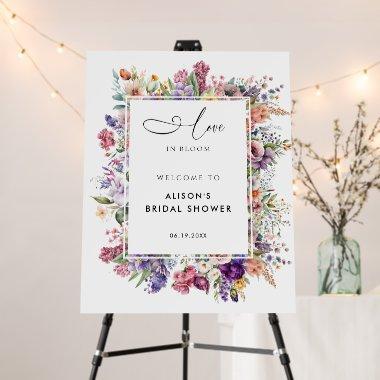 Love In Bloom Bridal Shower Floral Garden Welcome Foam Board