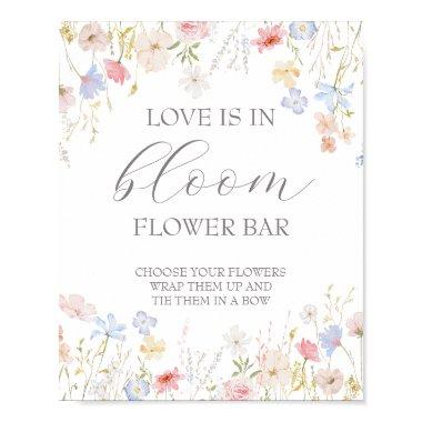 Love In Bloom  Flower Bar Sign