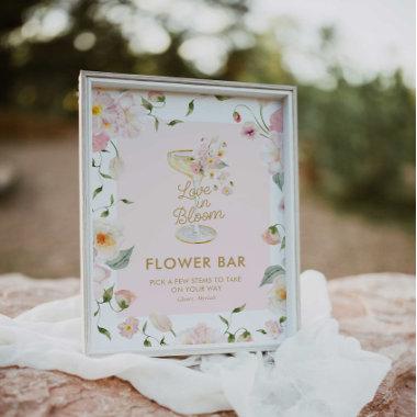 Love in Bloom Bridal Shower Flower Bar Sign
