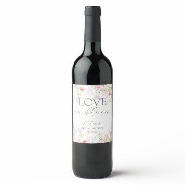 Love In Bloom  Flower Bar Sign Wine Label