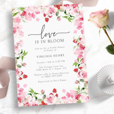 Love In Bloom Bridal Shower Invitations