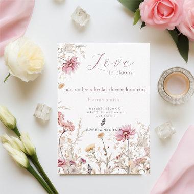 Love in bloom Bridal shower  Invitations
