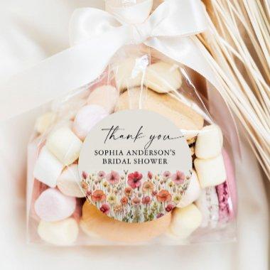 Love in Bloom  Round Favor Stickers