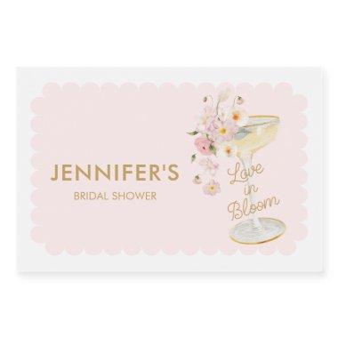 Love in Bloom Bridal Shower Sparkling Wine Label