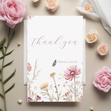 Love in bloom Bridal shower  Thank You Invitations