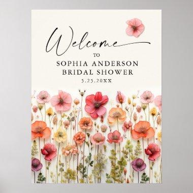 Love In Bloom Bridal Shower Welcome Sign Poster