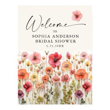 Love In Bloom Bridal Shower Welcome Sign Poster