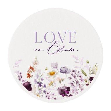 Love in Bloom Edible Frosting Round