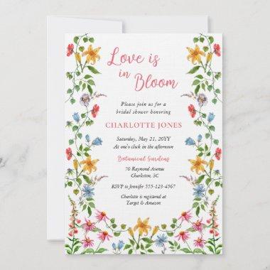 Love in Bloom Floral Bridal Shower Invitations