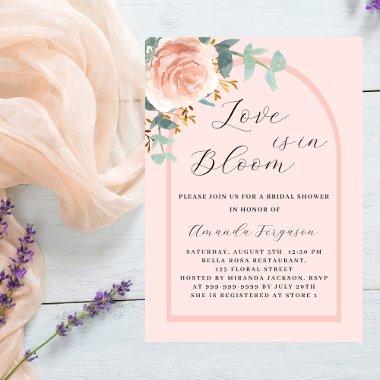 Love in Bloom floral rose gold arch