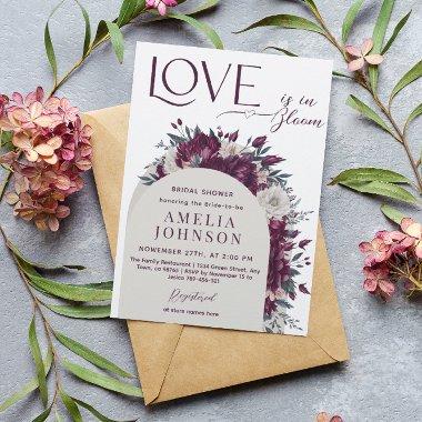 Love in Bloom Flowers Burgundy Cream