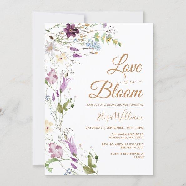 Love in Bloom Little Wildflower Bridal Shower Invitations