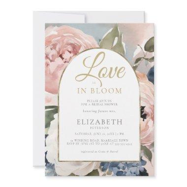 Love in Bloom Peony Gold Boho Arch Bridal Shower Invitations