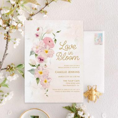 Love in Bloom Spring Floral Bridal Shower Invitations