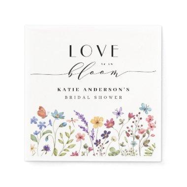 Love in Bloom Spring Summer Floral Bridal Shower Napkins