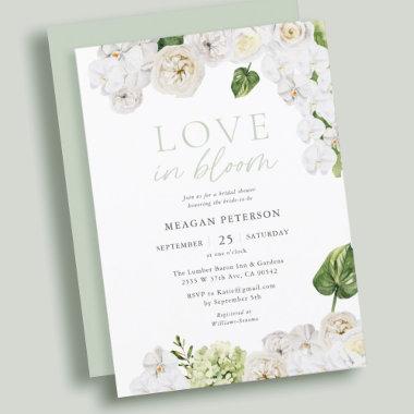 Love In Bloom Summer Greenery Bridal Shower Invitations