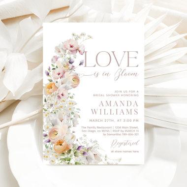 Love in Bloom Wildflower Boho Bridal Shower Invitations