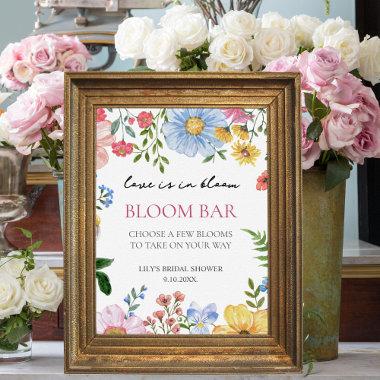 Love in Bloom Wildflower  Bloom Bar Poster
