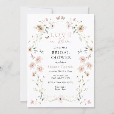 Love in Bloom Wildflower Bridal Shower Invitations