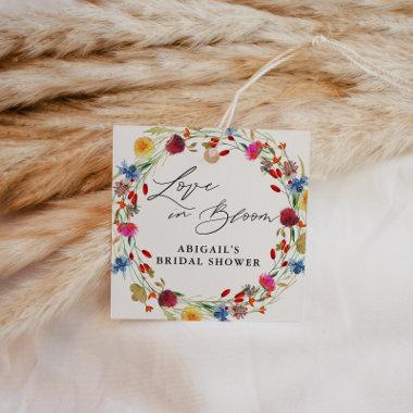 Love in Bloom Wildflower Bridal to Shower Favor Favor Tags