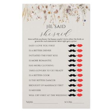 Love in bloom Wildflower Rustic Bridal Game