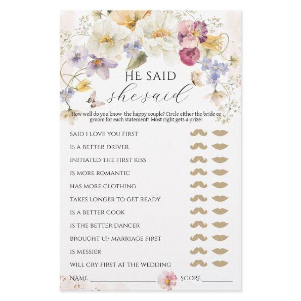 Love in bloom Wildflower Rustic Bridal Game