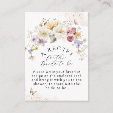 Love in bloom Wildflower Rustic Bridal Shower Enclosure Invitations