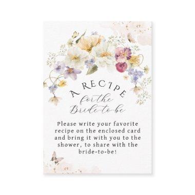 Love in bloom Wildflower Rustic Bridal Shower Enclosure Invitations