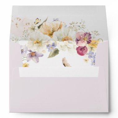 Love in bloom Wildflower Rustic Bridal Shower Envelope