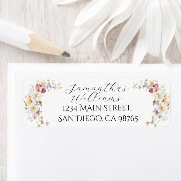 Love in bloom Wildflower Rustic  Label