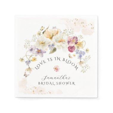 Love in bloom Wildflower Rustic Bridal Shower Napkins