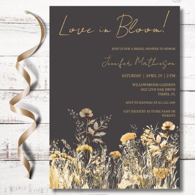 Love in Bloom Wildflowers Bridal Shower Invitations