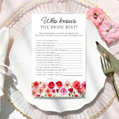 Love in Boom Who Knows Bride the Best Shower Game