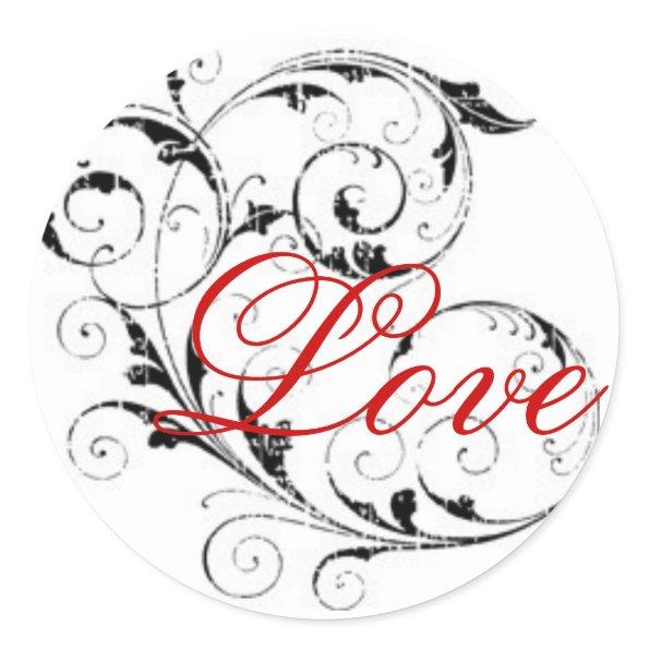 Love in Scroll Sticker