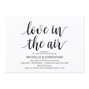 love in the air Rehearsal Dinner Invitation