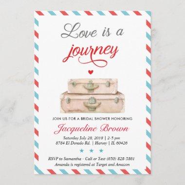 Love is a Journey Bridal Shower Invitations