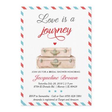 Love is a Journey Bridal Shower Invitations