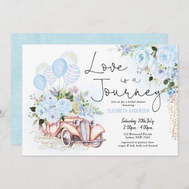 Love is a Journey Travel Adventure Bridal Shower Invitations