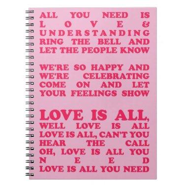 Love is all - Photo Notebook