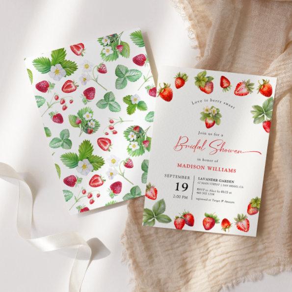 Love Is Berry Sweet Bridal Shower Strawberry Invitations