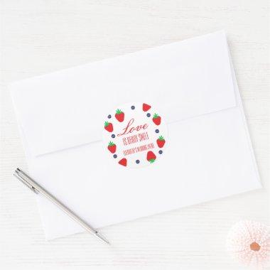 Love Is Berry Sweet Fruit  Classic Round Sticker