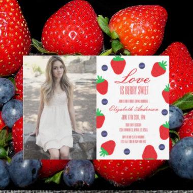 Love Is Berry Sweet Fruit Bridal Shower Invitations