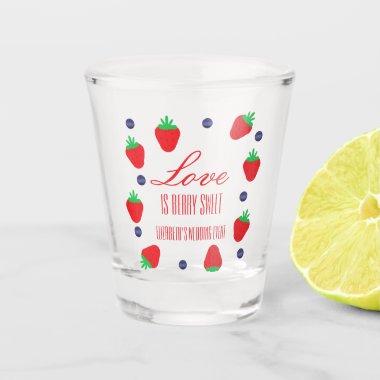 Love Is Berry Sweet Fruit Bridal Shower Shot Glass