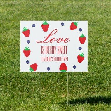 Love Is Berry Sweet Fruit Bridal Shower Sign