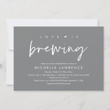 Love is brewing, Afternoon Tea Party Bridal Shower Invitations